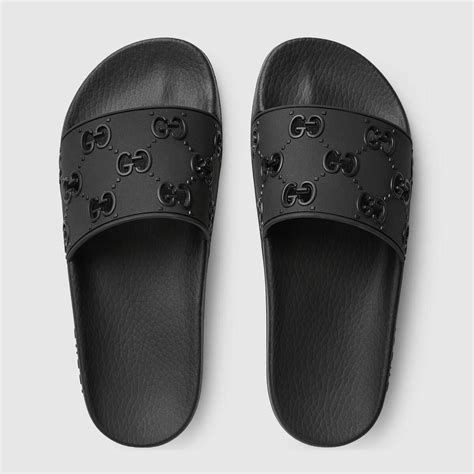 designer slides womens gucci|all black Gucci slides women's.